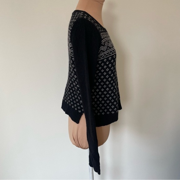 Theory Aralyn Fine Haven Cashmere Wool Blend Knit Pattern Sweater Size Small EUC - Picture 4 of 8